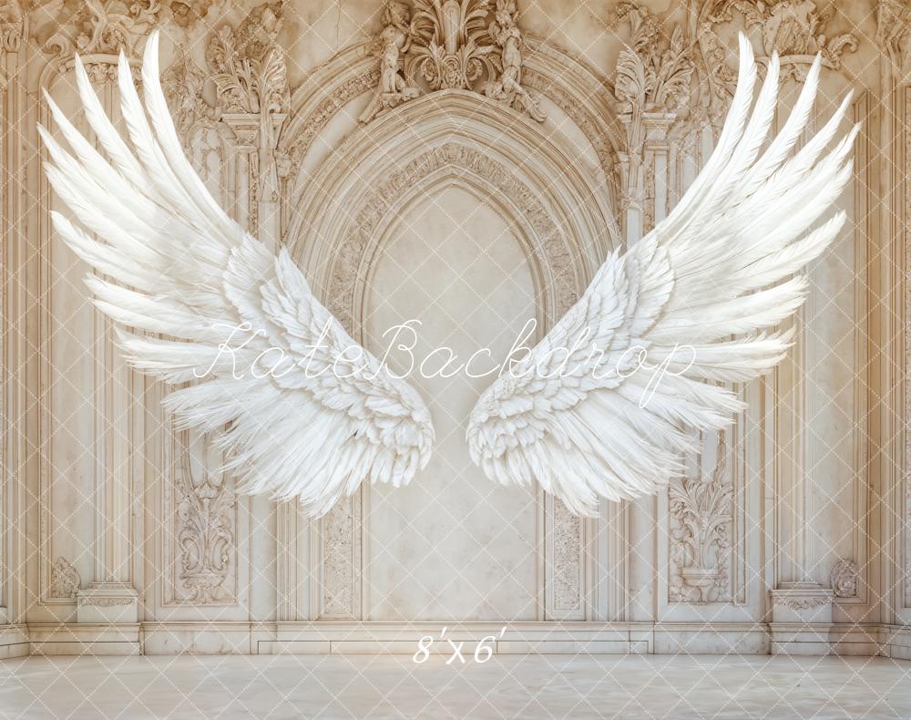 Kate Angel Wings Vintage Arched Wall Backdrop Designed by Emetselch