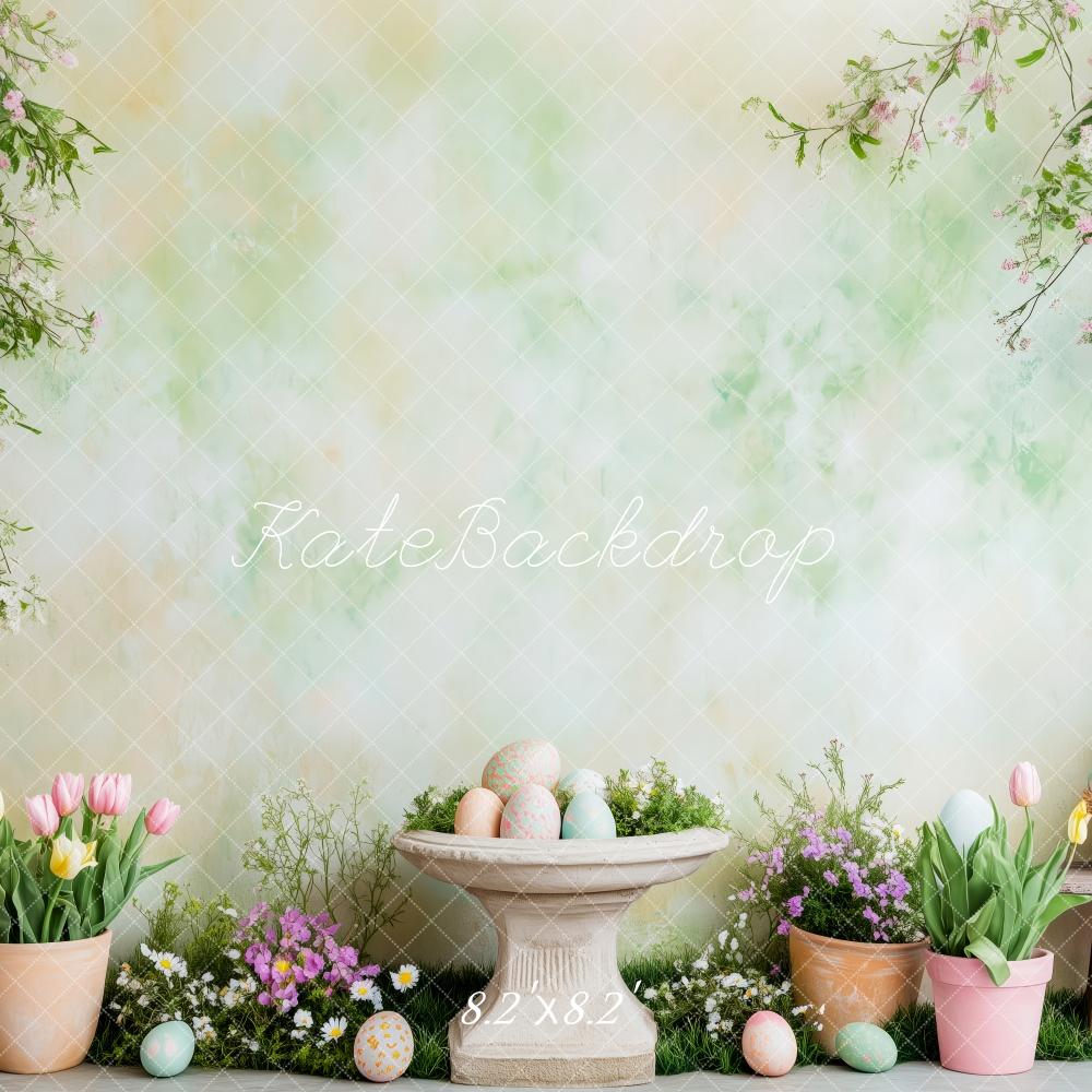 Fondo de jardín de primavera de Easter Bunny TEST Diseñado por Patty Roberts