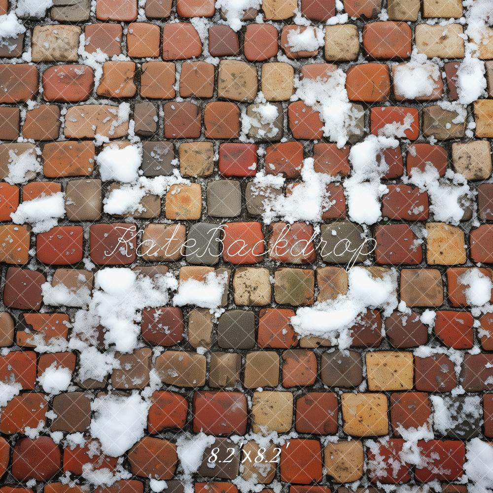 Kate Winter Stone Snow Floor Backdrop Designed by Patty Roberts