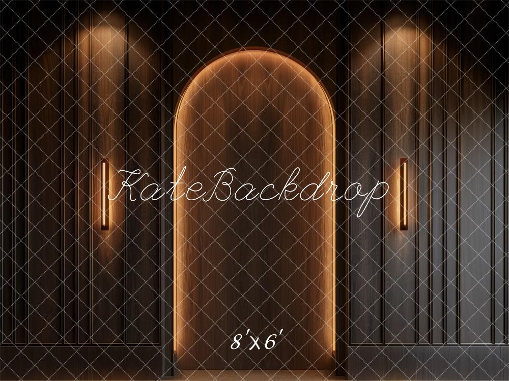 Kate Brown Boudoir Wood Wall with Light Outline Backdrop Designed by Mini MakeBelieve