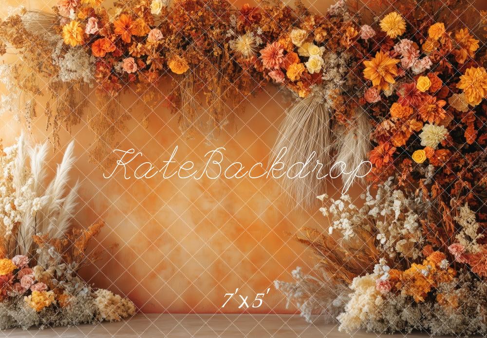 Fall Boho Floral Arch Foto Achtergrond Designed by Patty Roberts