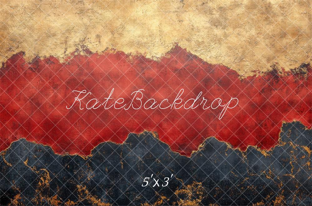 Kate Abstract Texture Gradient Gold Red Backdrop Designed by Mini MakeBelieve