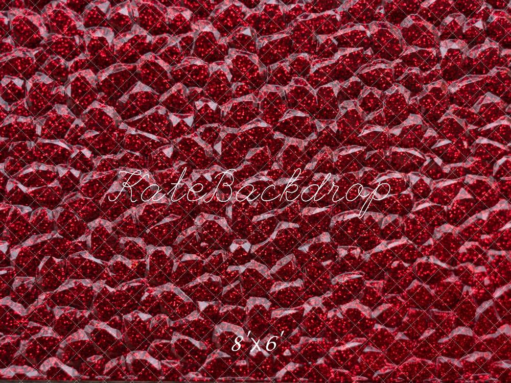 Kate Red Glitter Cobblestone Floor Backdrop Designed by Mini MakeBelieve