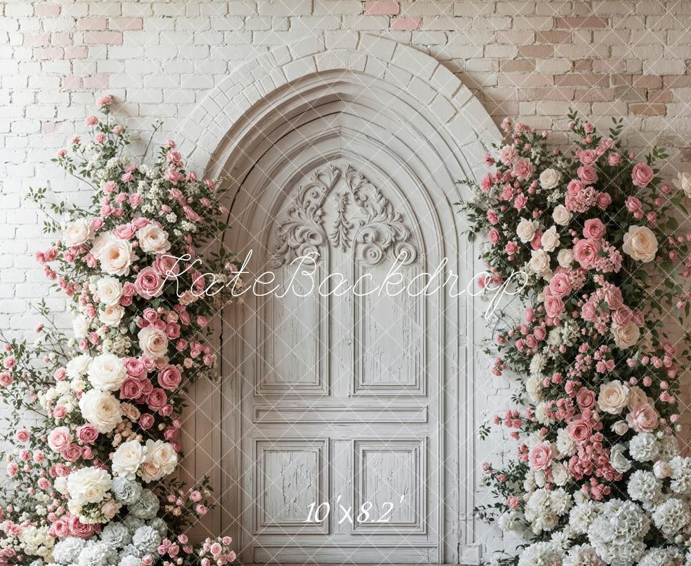 Spring Flower Arch Vintage Door Foto Achtergrond Designed by Emetselch