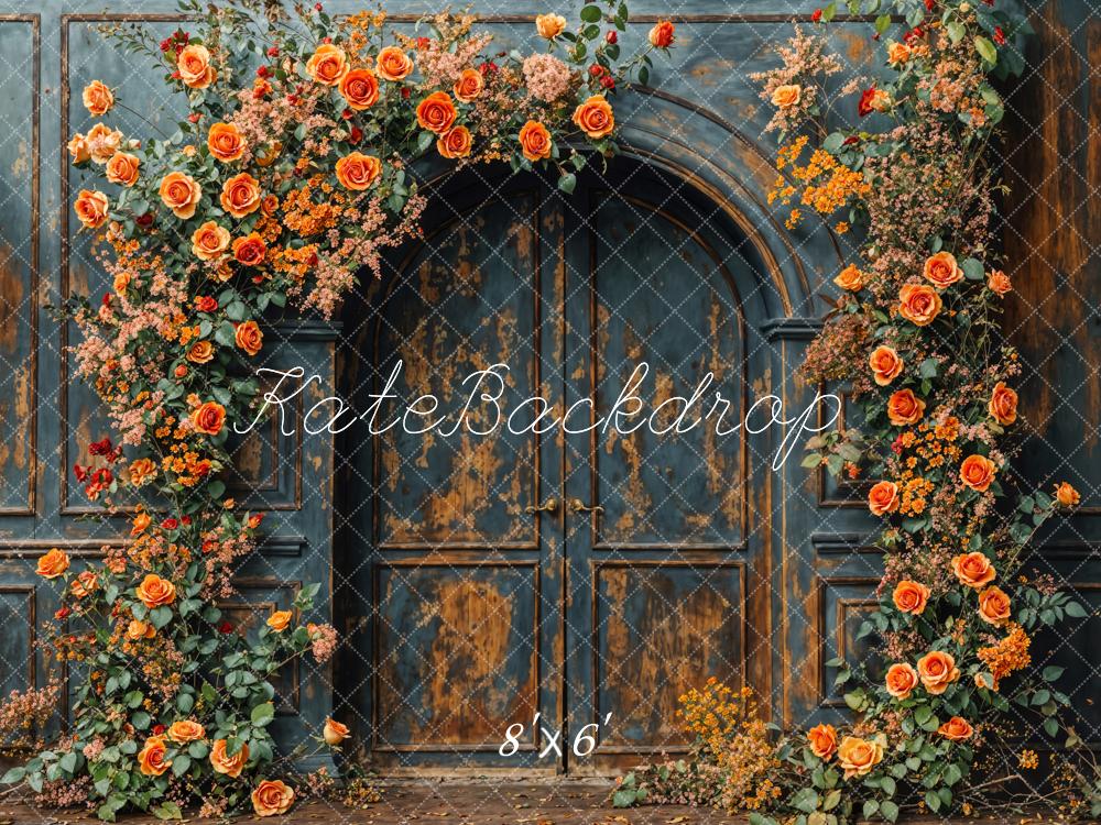 Fall Flower Arch Vintage Wall Foto Achtergrond Designed by Emetselch