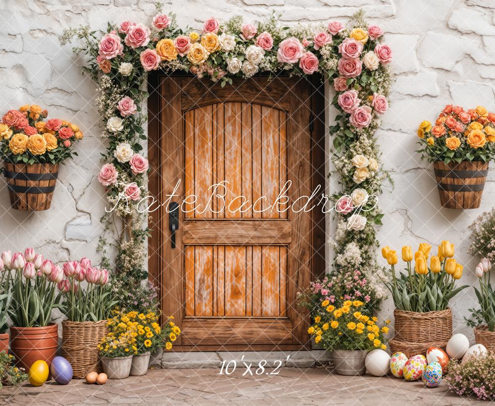 Kate Easter Spring Flower Arch Door Backdrop Designed by Emetselch