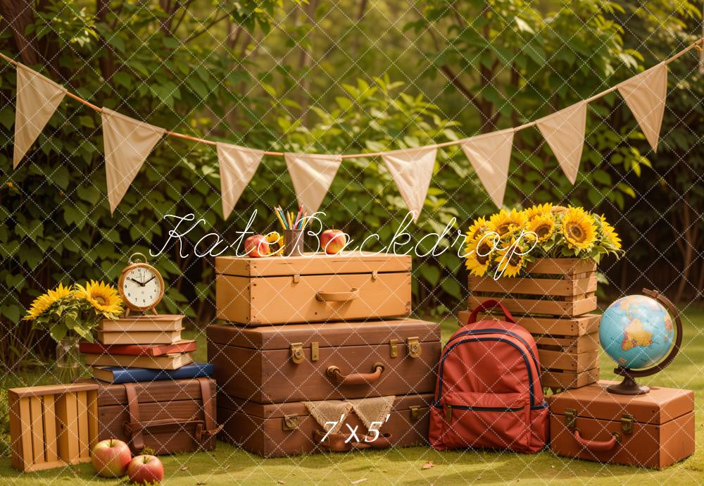 Kate Back to School/Graduation Outdoor Sunflower Globe Backdrop Designed by Emetselch