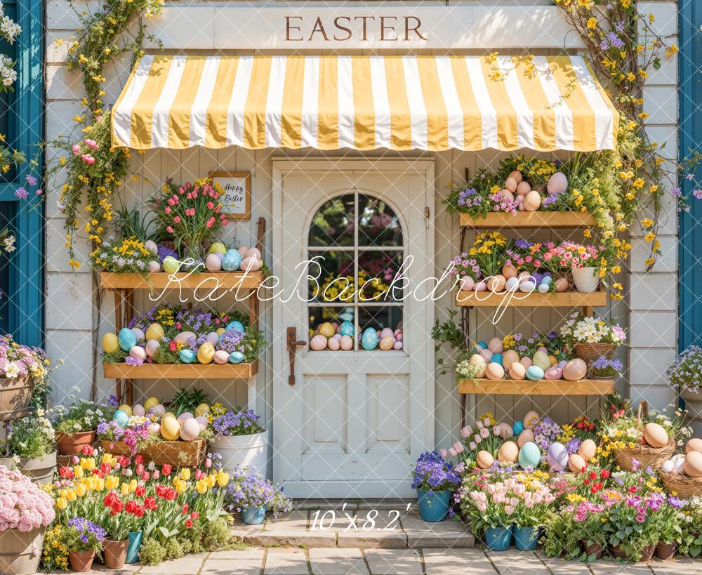 Kate Easter Floral Eggs Door Shop Backdrop Designed by Emetselch