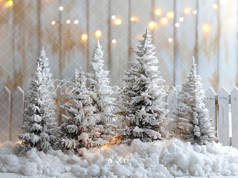 Kate Christmas Tree White Snow Backdrop Designed by Emetselch