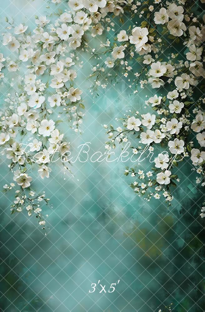 Kate Fine Art  Floral Green Blossom Backdrop Designed by Emetselch