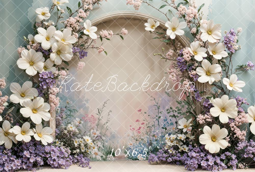 Kate Spring Flower Arch Purple Backdrop Designed by Emetselch