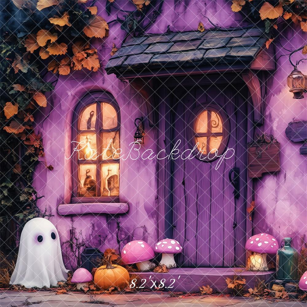 Kate Halloween Purple Haunted House Backdrop Designed by Patty Roberts