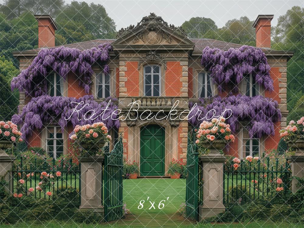 Kate Wisteria Floral Mansion Estate Backdrop Designed by Mini MakeBelieve