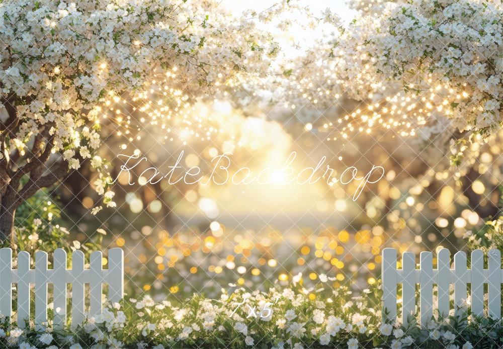 Kate Spring Floral Garden Sunlight Backdrop Designed by Mini MakeBelieve