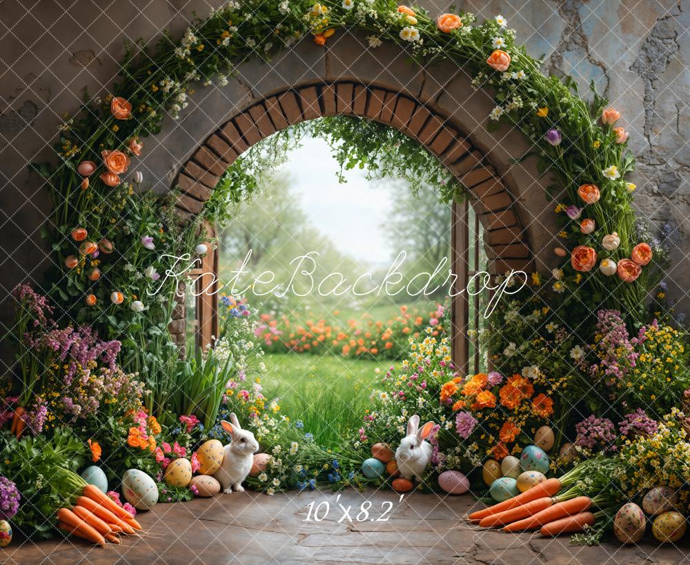 Kate Easter Garden Bunny Flower Arch Backdrop Designed by Emetselch