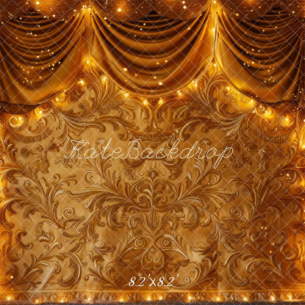 Kate Golden Curtain Carved Wall Backdrop Designed by Mini MakeBelieve