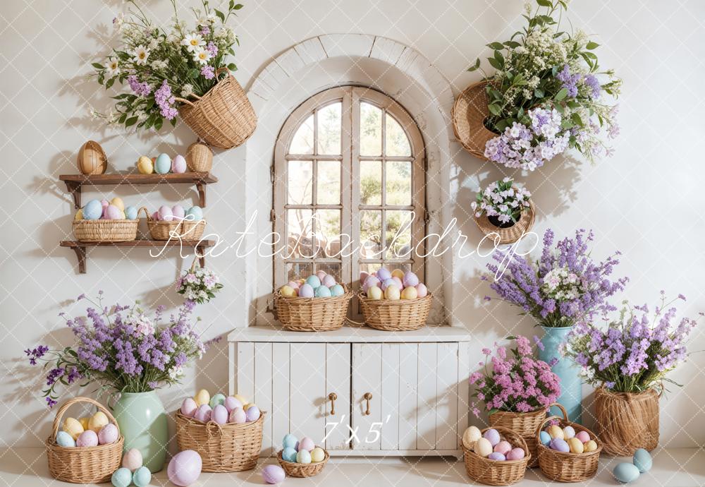 Kate Easter Egg Floral Baskets Window Backdrop Designed by Emetselch