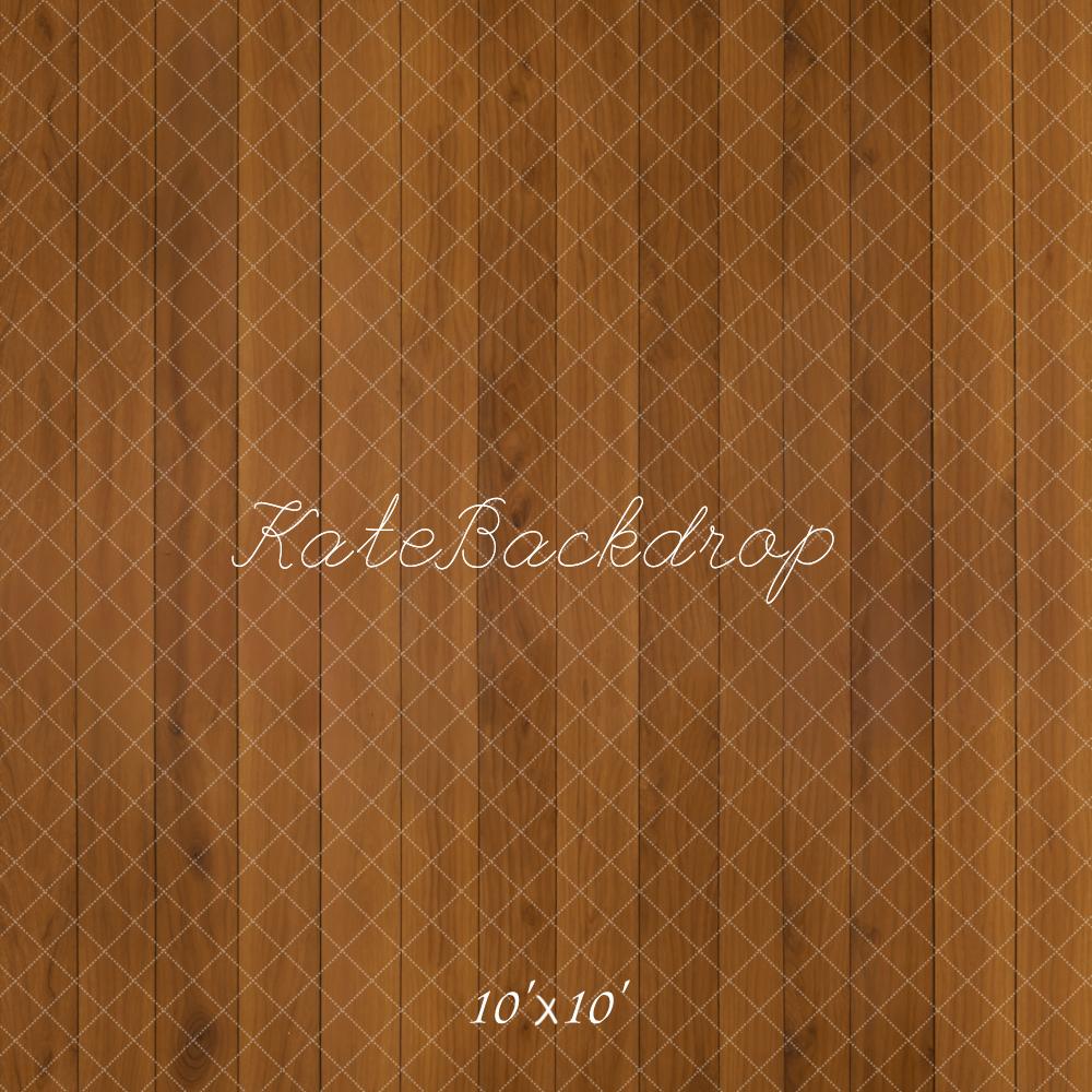 Kate Brown Wooden Plank Retro Floor Backdrop Designed by Kate Image