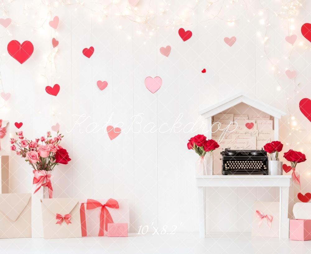 Kate Valentine Vintage Typewriter Heart Backdrop Designed by Patty Roberts