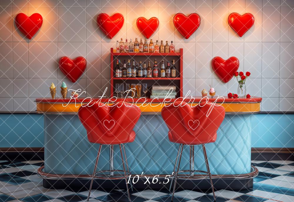 Bar Retro Heart Backdrop Designed by Emetselch