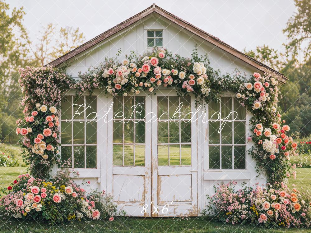 Fondo de Jardín Rústico de Flores de Primavera Diseñado por Emetselch