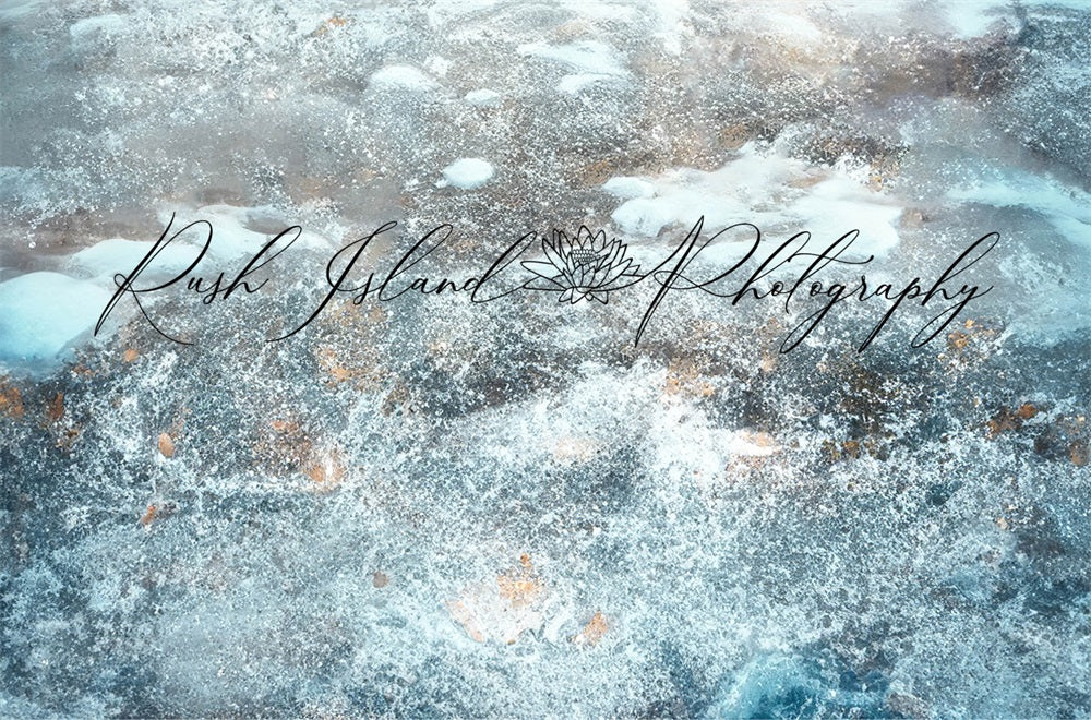 Winter Snow Waves Floor Backdrop Ontworpen door Laura Bybee