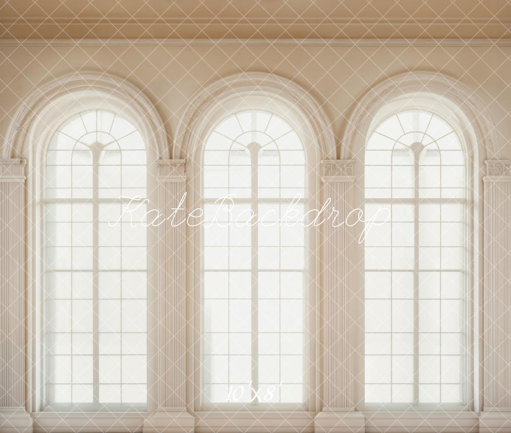 Kate Retro White Arched Windows Backdrop Designed by Emetselch