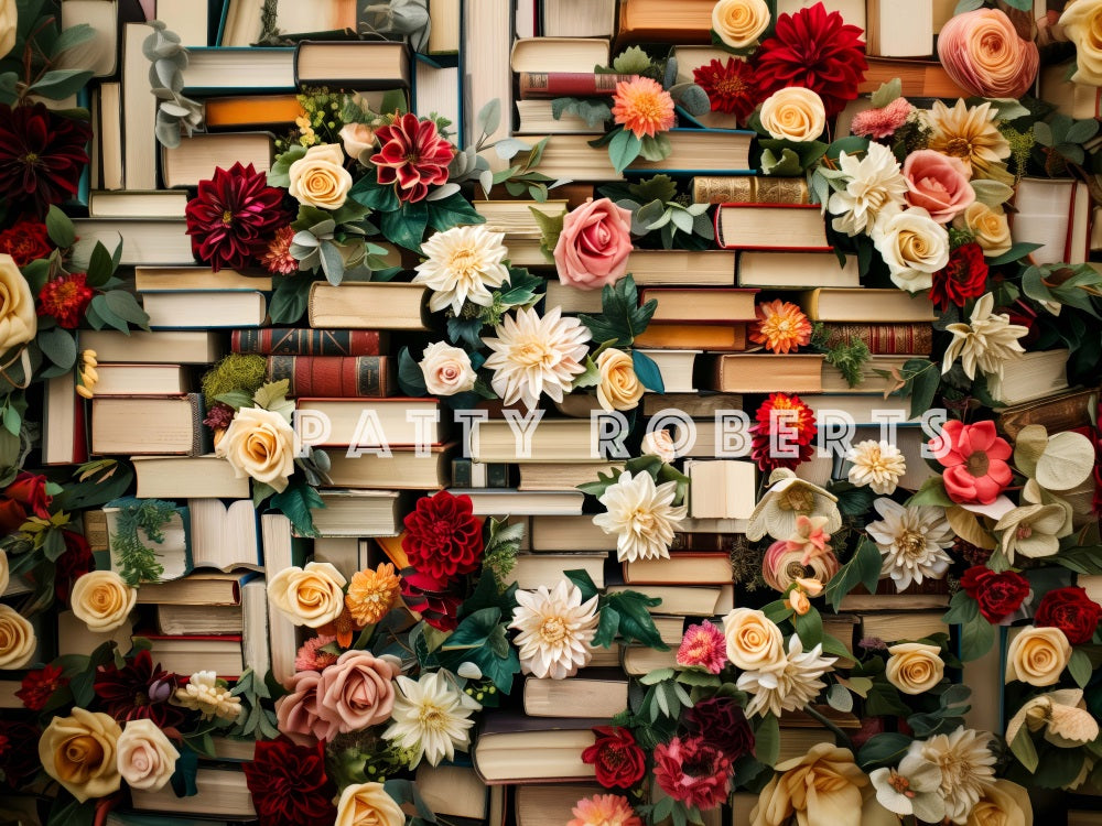 Fondo de libro de flores coloridas Fine Art diseñado por Patty Robert