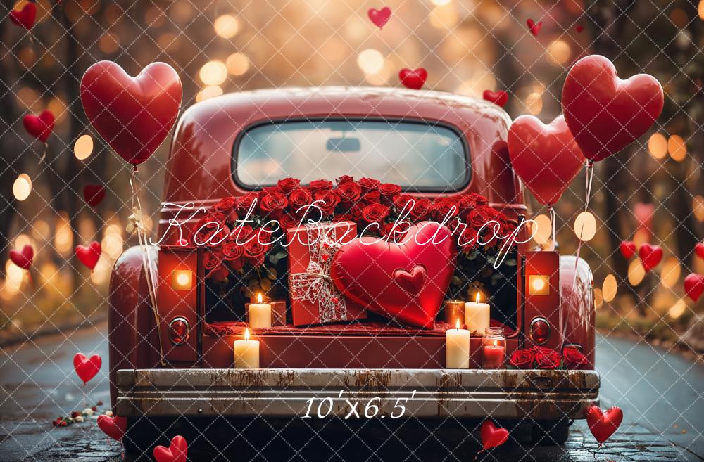 Kate Valentine's Day Car Heart Balloons Backdrop Designed by Emetselch