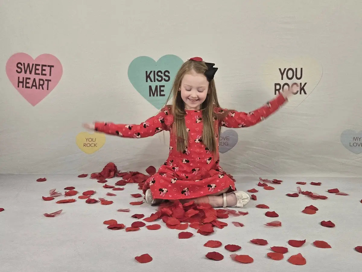 Kate Valentine Conversationhearts Backdrop Designed by Erin Larkins