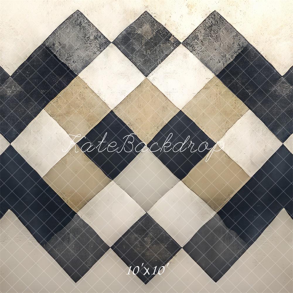 Kate Vintage Checkered Floor Backdrop Designed by Mini MakeBelieve