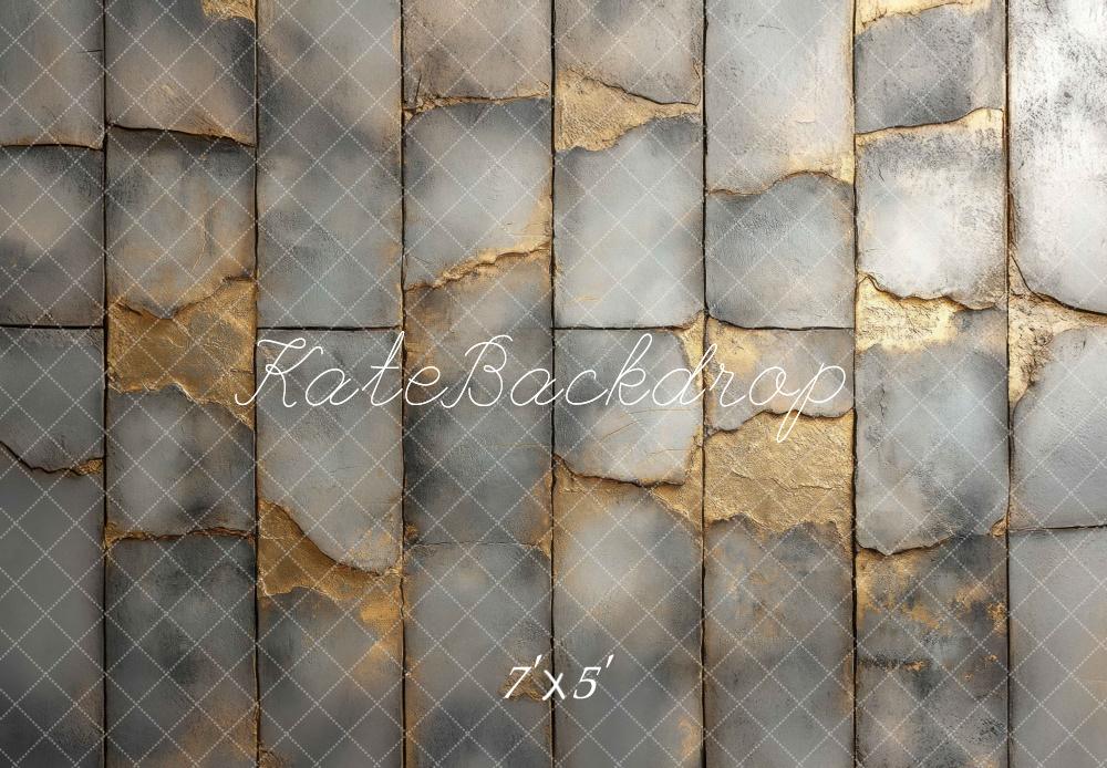 Kate Gold Gray Old Floor Backdrop Designed by Mini MakeBelieve