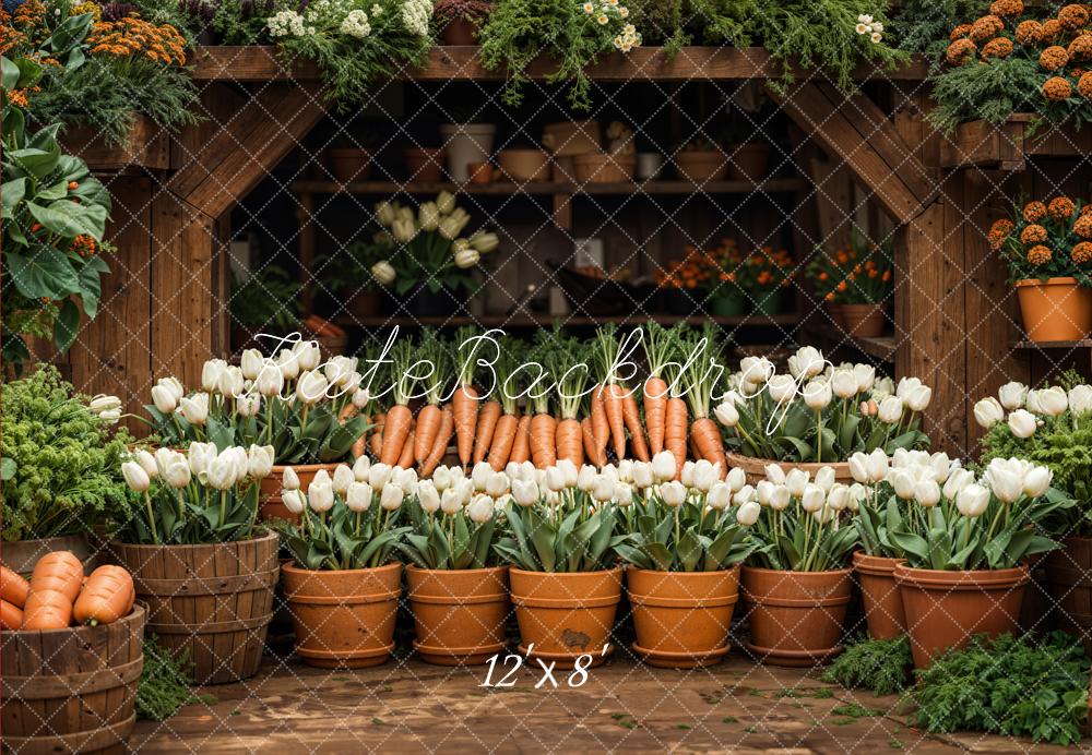 Kate Spring Rustic Flower Market Backdrop Designed by Emetselch