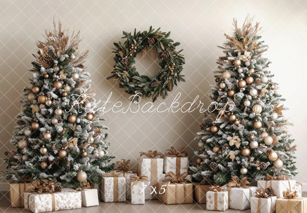 Kate Christmas Trees Wreath Gifts Backdrop Designed by Patty Roberts