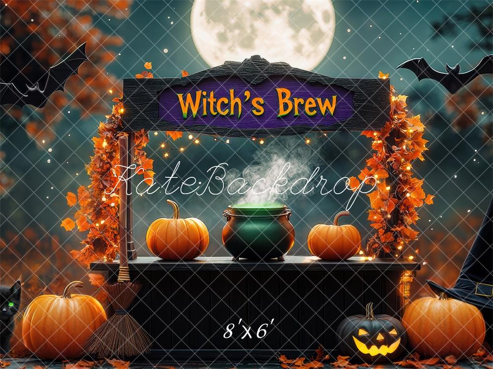 Kate Halloween Witch's Brew Stand Moon Backdrop Designed by Mini MakeBelieve