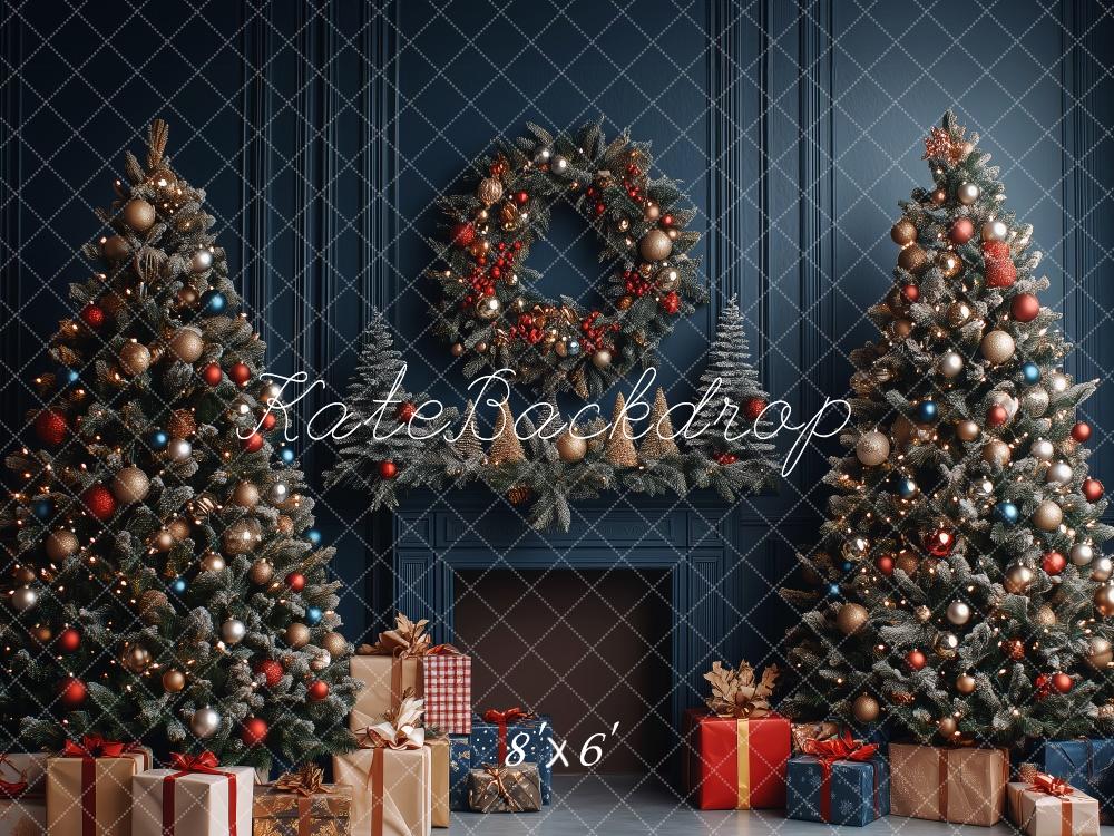 Kate Christmas Tree Wreath Retro Backdrop Designed by Patty Roberts