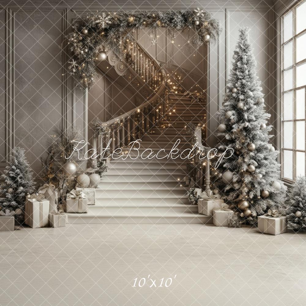 Kate Christmas Tree Cascading Stairs Backdrop Designed by Lidia Redekopp