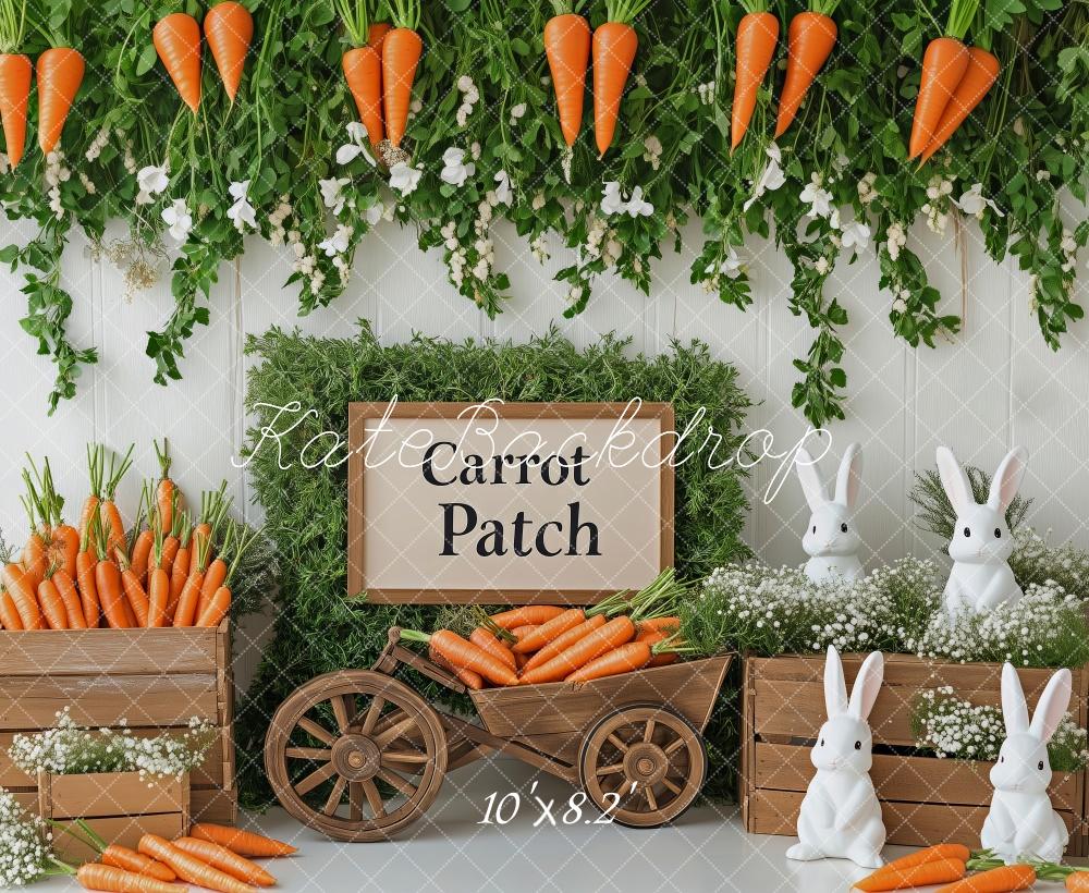 Kate Easter Carrot Patch Bunny Backdrop Designed by Patty Roberts