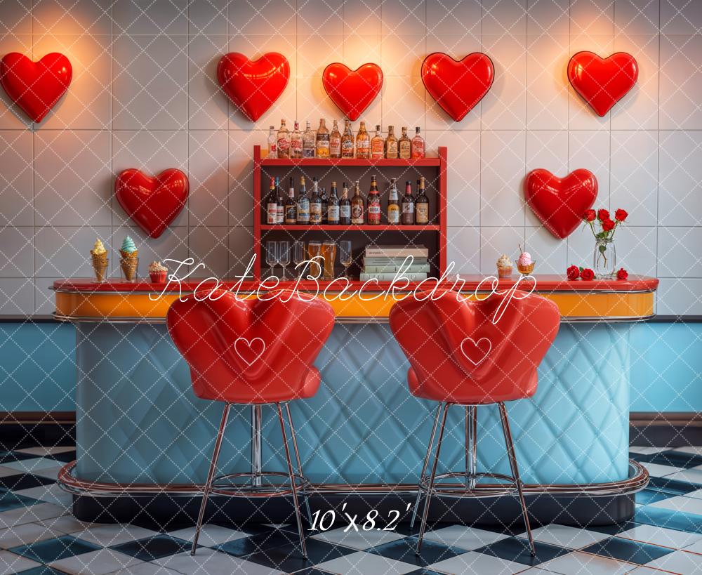 Bar Retro Heart Backdrop Designed by Emetselch