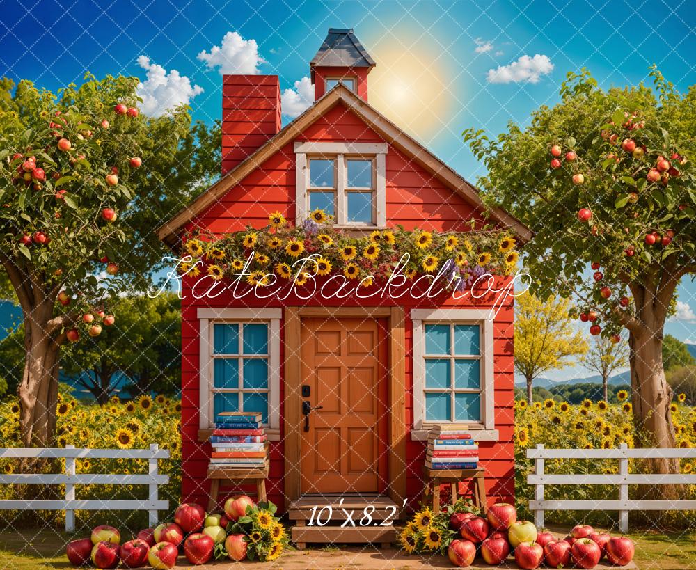 Back to School Zonnebloem Appelboomgaard Rode Huis Foto Achtergrond Designed by Chain Photography