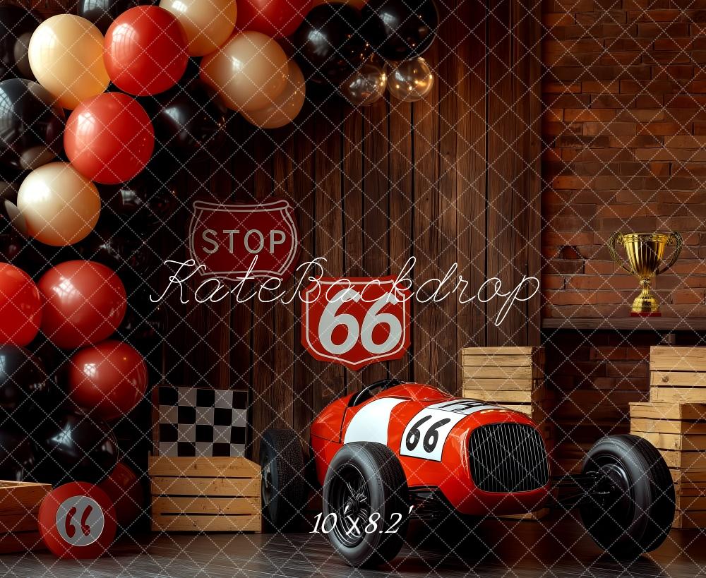 Cake Smash Route 66 Race Car Foto Achtergrond Designed by Patty Roberts