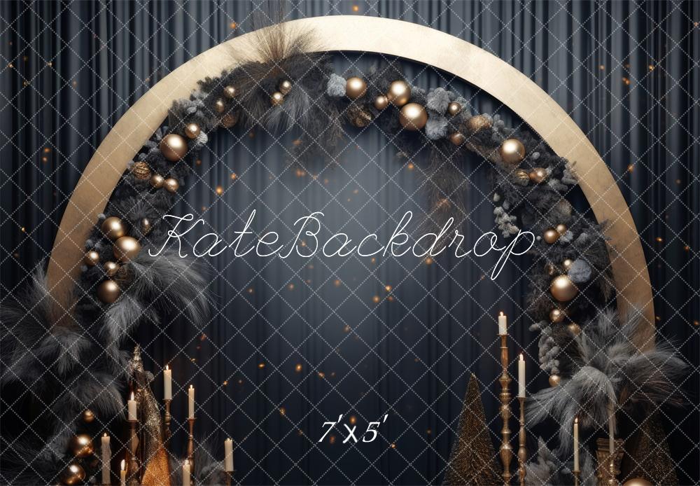 Kerst Gold Arch Foto Achtergrond Designed by Lidia Redekopp