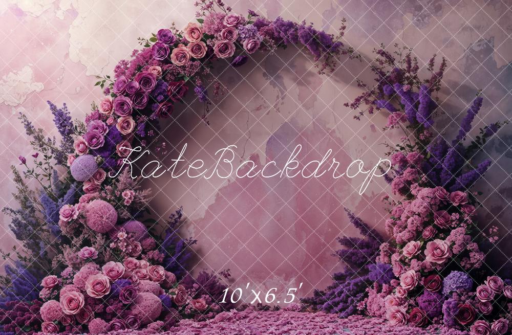 TEST Kate Mother's Day Purple Flower Arch Backdrop Designed by Emetselch