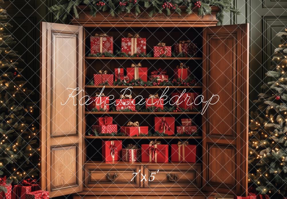 Kate Christmas Gift Vintage Cabinet Backdrop Designed by Patty Roberts