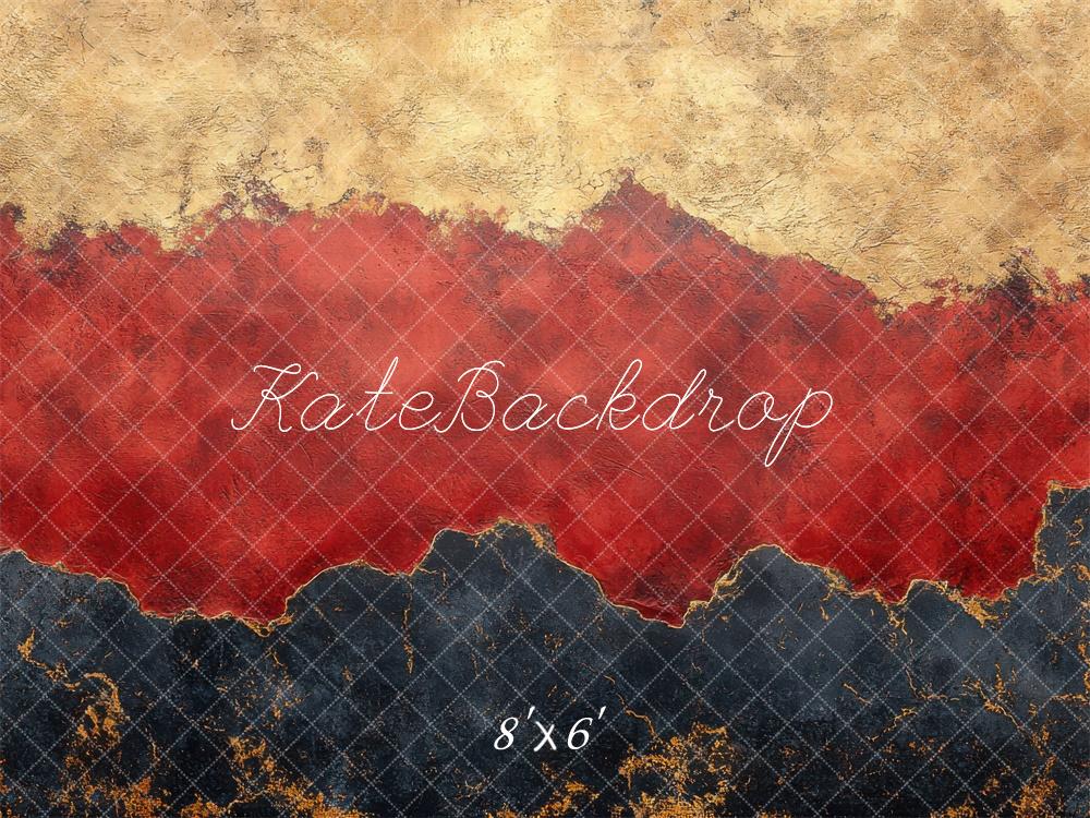 Kate Abstract Texture Gradient Gold Red Backdrop Designed by Mini MakeBelieve