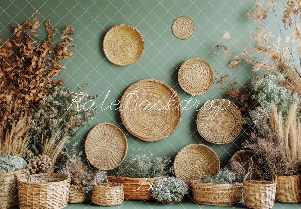 Kate Boho Basket Wall Greenery Backdrop Designed by Patty Roberts