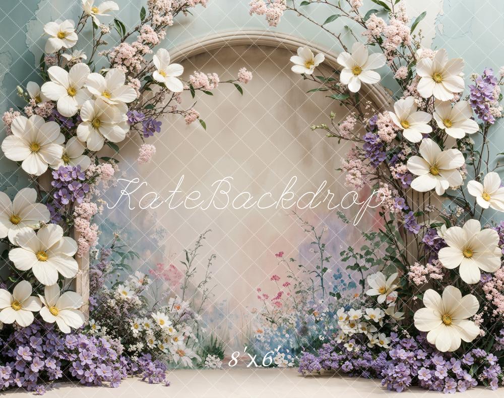 Kate Spring Flower Arch Purple Backdrop Designed by Emetselch