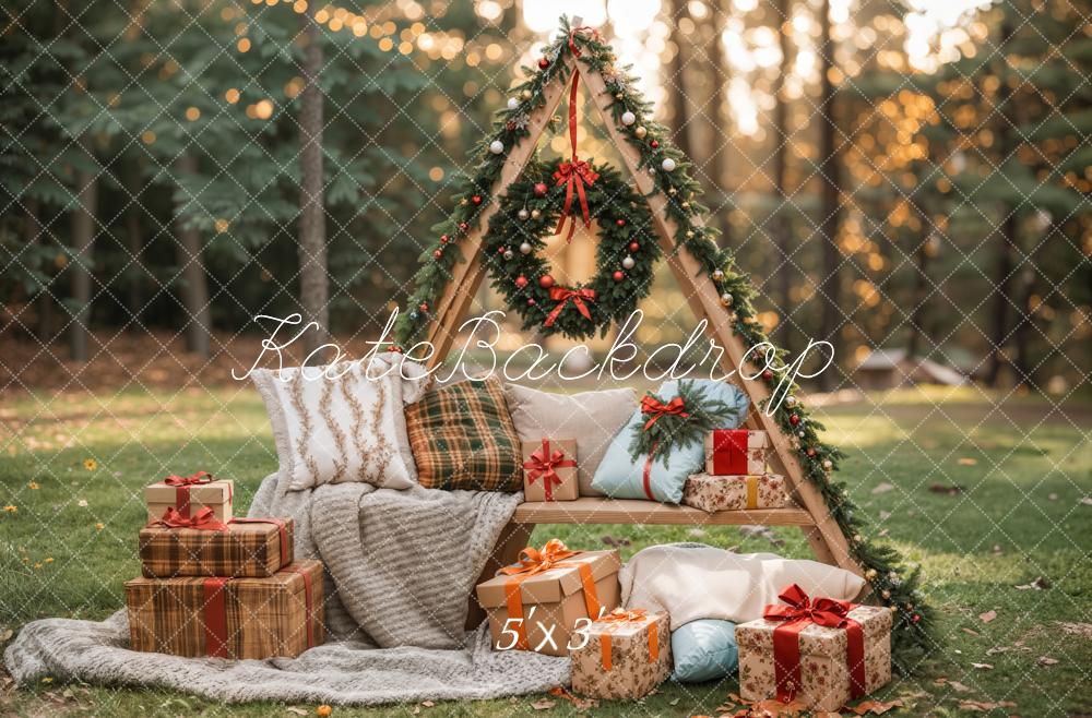 Kate Christmas Gifts Outdoor Gifts Pillow Backdrop Designed by Emetselch