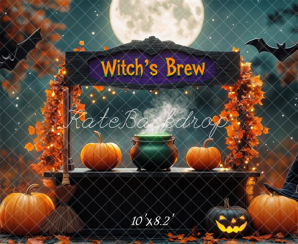 Kate Halloween Witch's Brew Stand Moon Backdrop Designed by Mini MakeBelieve