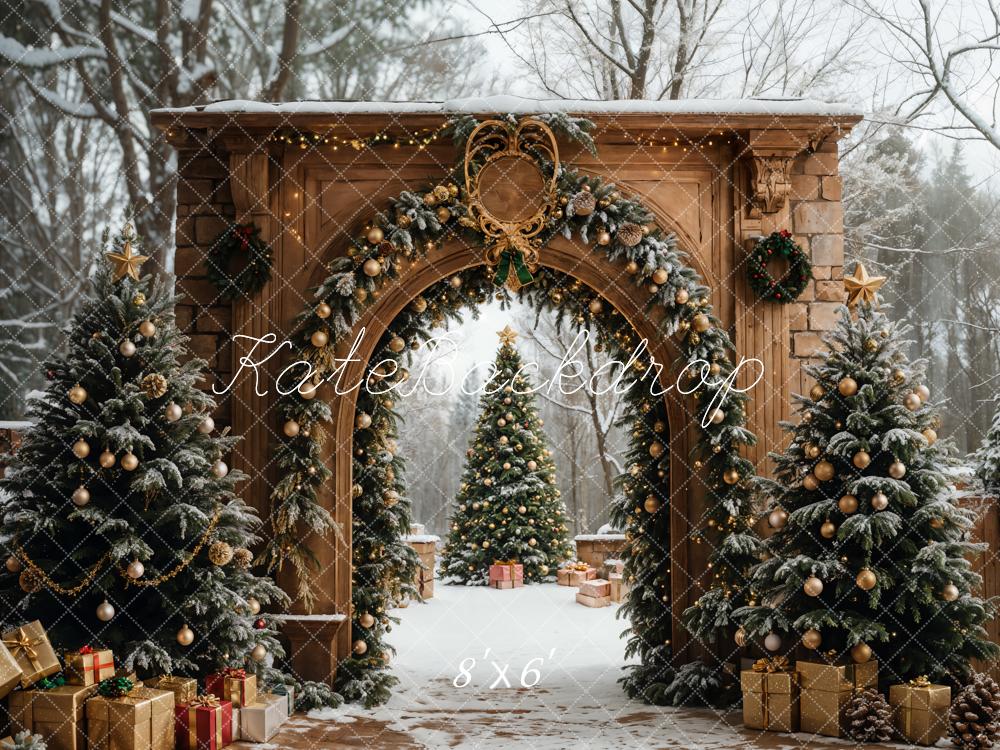 TEST Kate Christmas Tree Retro Archway Backdrop Designed by Emetselch